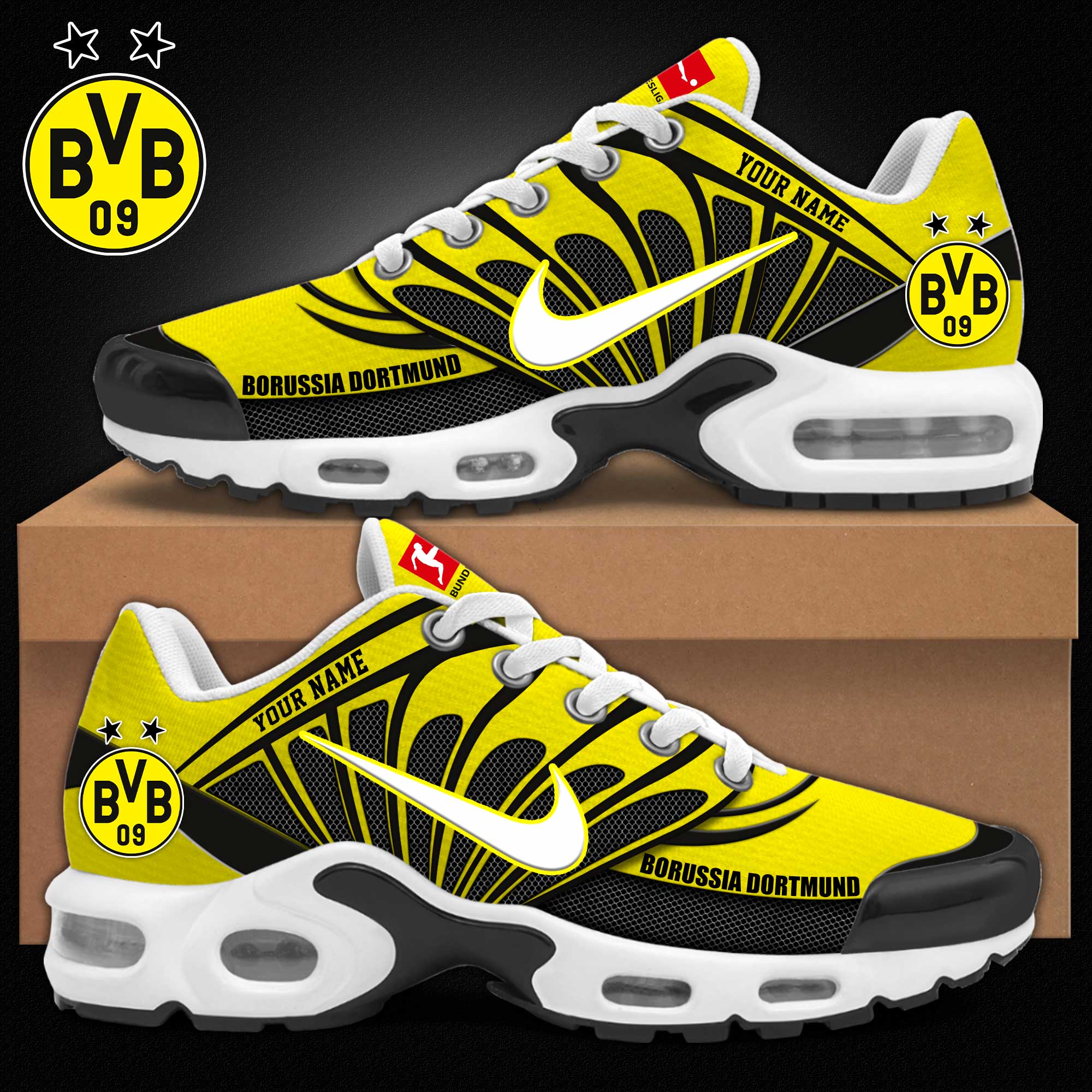 Borussia Dortmund Personalized Shoes - Famjoys Borussia Dortmund Personalized Shoes - Famjoys