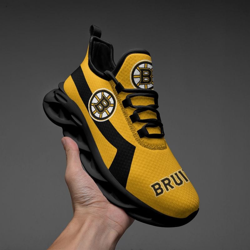 Boston Bruins Classic Pattern Max Soul Shoes NEW054064 - Famjoys Boston Bruins Classic Pattern Max Soul Shoes NEW054064 - Famjoys