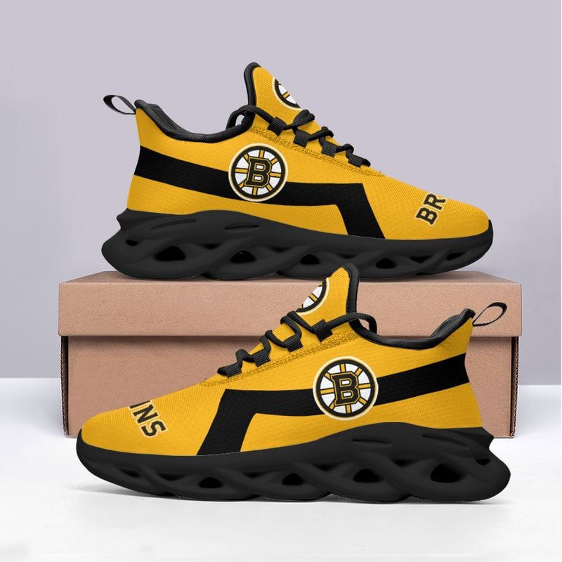 Boston Bruins Classic Pattern Max Soul Shoes NEW054064 - Famjoys Boston Bruins Classic Pattern Max Soul Shoes NEW054064 - Famjoys