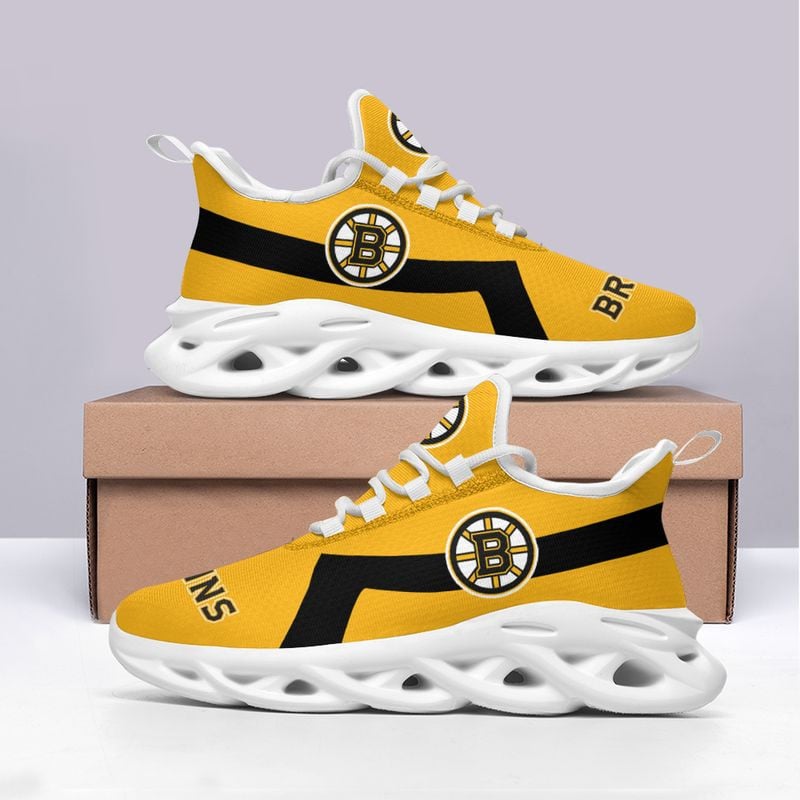 Boston Bruins Classic Pattern Max Soul Shoes NEW054064 - Famjoys Boston Bruins Classic Pattern Max Soul Shoes NEW054064 - Famjoys