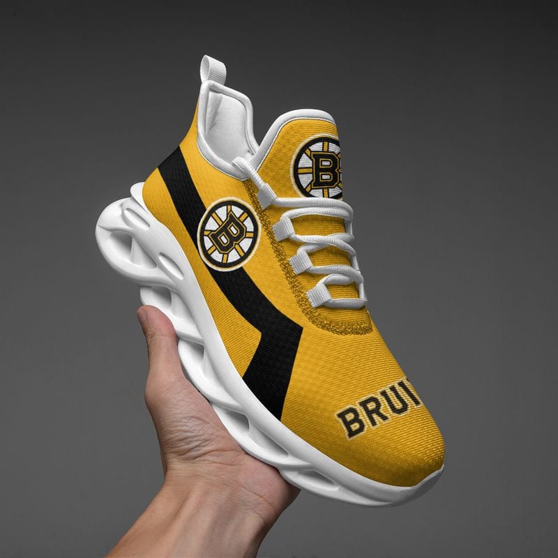 Boston Bruins Classic Pattern Max Soul Shoes NEW054064 - Famjoys Boston Bruins Classic Pattern Max Soul Shoes NEW054064 - Famjoys