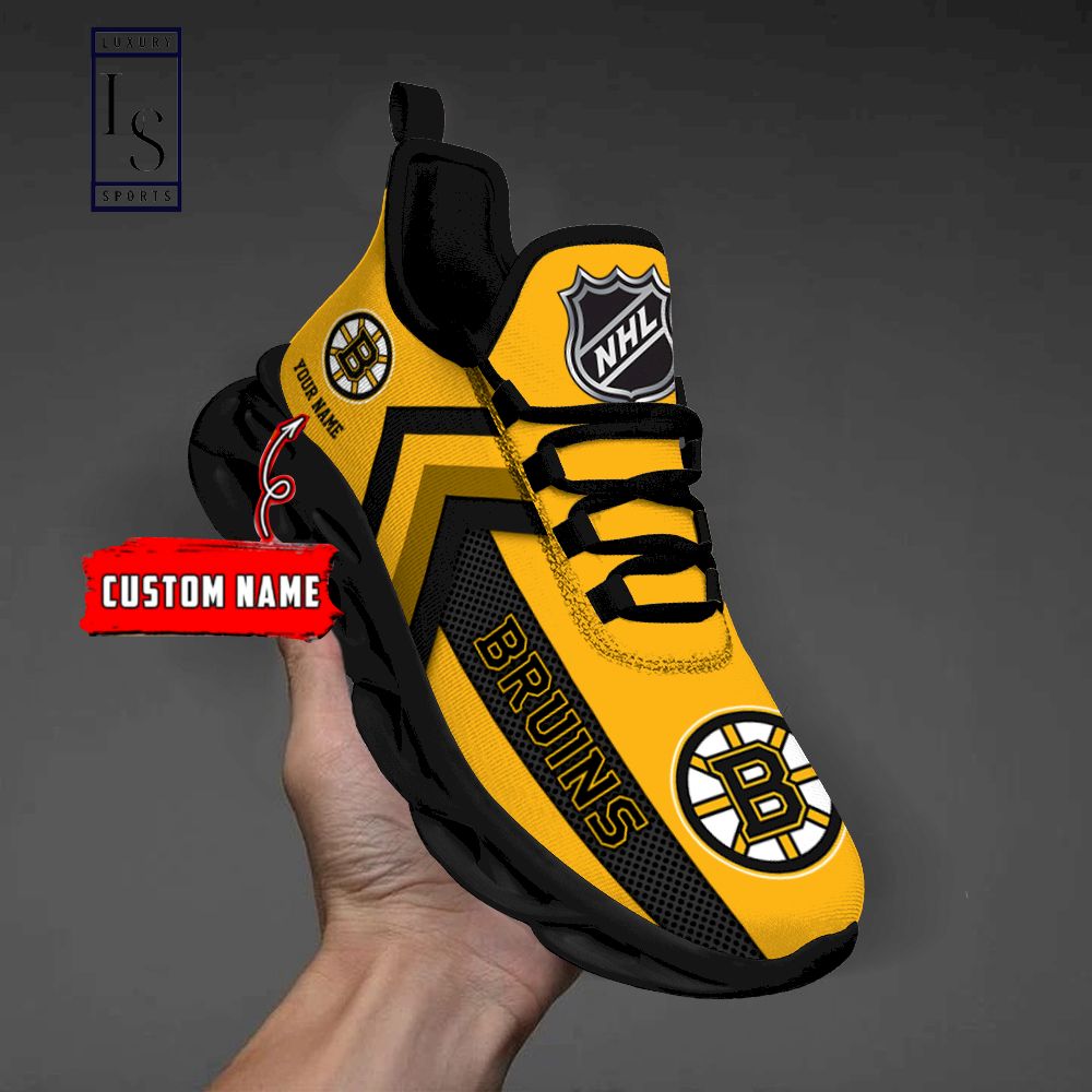 Boston Bruins NHL Personalized Max Soul Shoes - Famjoys Boston Bruins NHL Personalized Max Soul Shoes - Famjoys