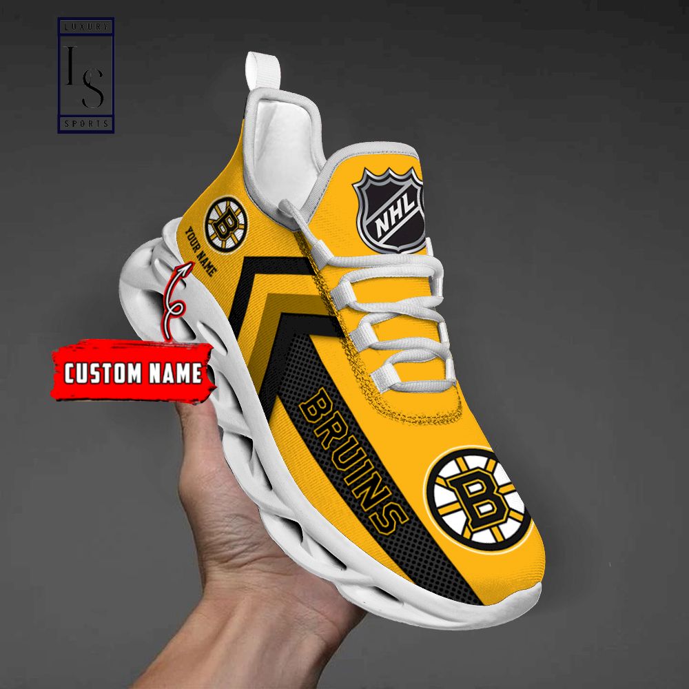 Boston Bruins NHL Personalized Max Soul Shoes - Famjoys Boston Bruins NHL Personalized Max Soul Shoes - Famjoys