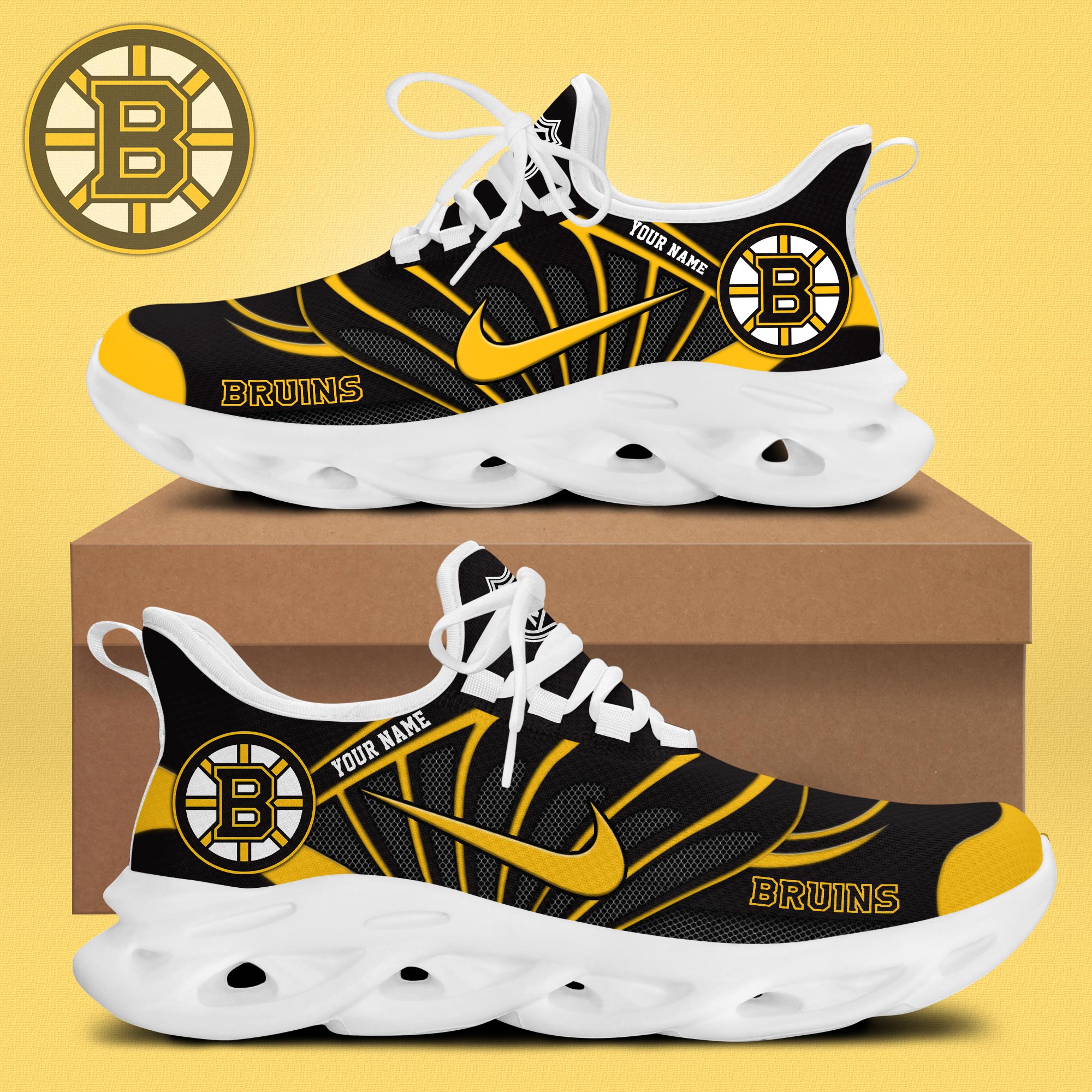 Boston Bruins Shoes N H L Edition Limited - Famjoys Boston Bruins Shoes N H L Edition Limited - Famjoys