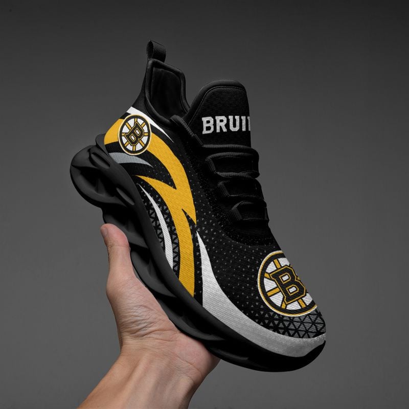 Boston Bruins Triangle Abstract Pattern Max Soul Shoes NEW054564 - Famjoys Boston Bruins Triangle Abstract Pattern Max Soul Shoes NEW054564 - Famjoys