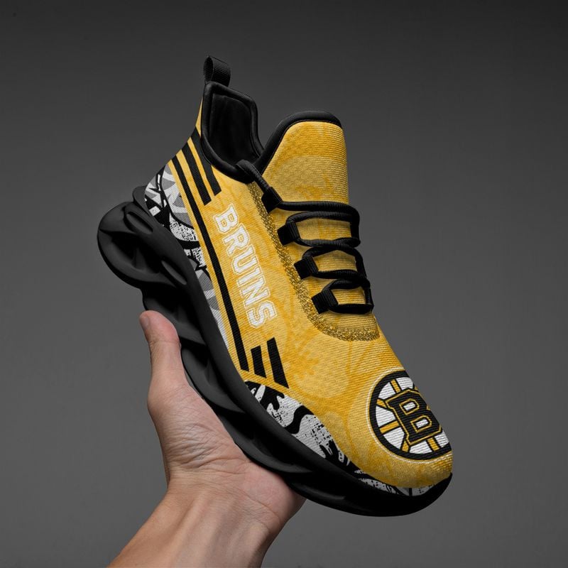 Boston Bruins Tropical Flowers Max Soul Shoes NLA066164 - Famjoys Boston Bruins Tropical Flowers Max Soul Shoes NLA066164 - Famjoys
