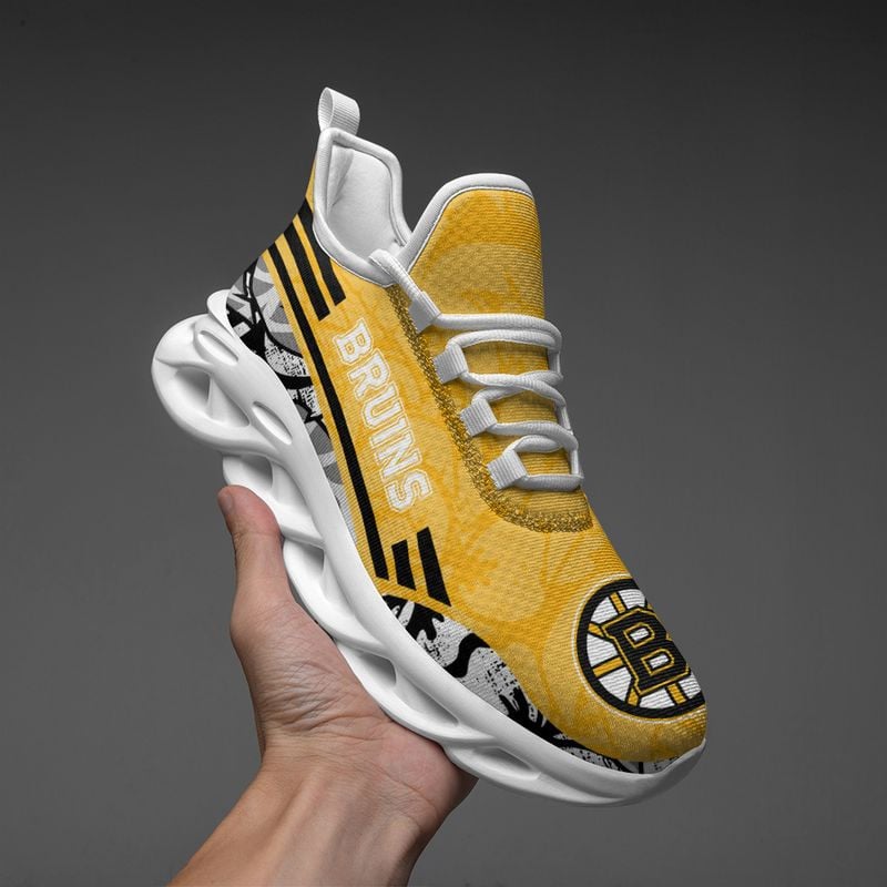Boston Bruins Tropical Flowers Max Soul Shoes NLA066164 - Famjoys Boston Bruins Tropical Flowers Max Soul Shoes NLA066164 - Famjoys