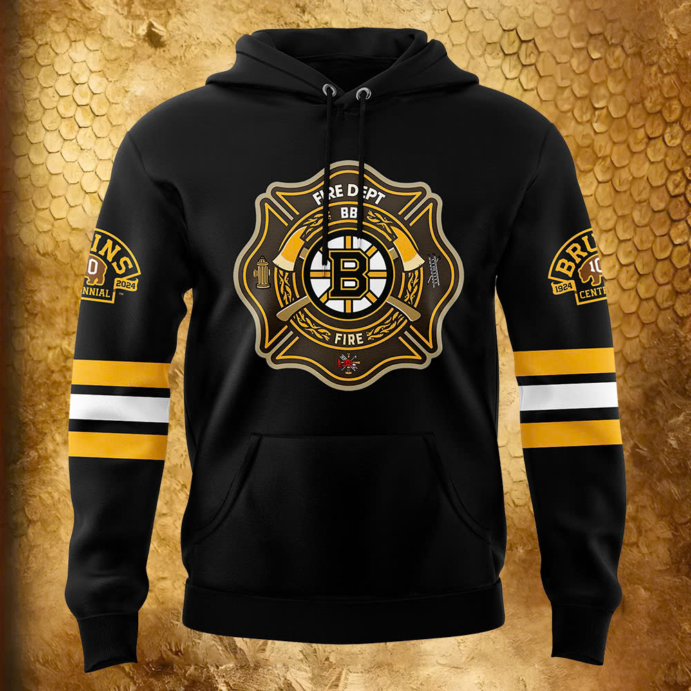 Boston Bruins x Firefighter Appreciation Night Premium Tee Hoodie - Famjoys Boston Bruins x Firefighter Appreciation Night Premium Tee Hoodie - Famjoys