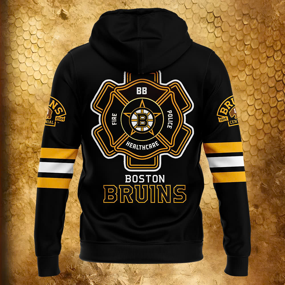 Boston Bruins x Firefighter Appreciation Night Premium Tee Hoodie - Famjoys Boston Bruins x Firefighter Appreciation Night Premium Tee Hoodie - Famjoys