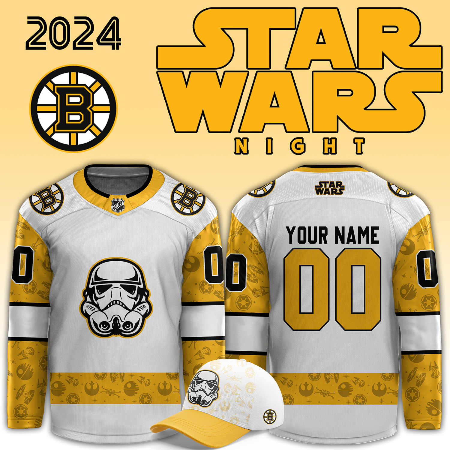 Boston Bruins x Star Wars Night Custom jersey - Famjoys Boston Bruins x Star Wars Night Custom jersey - Famjoys