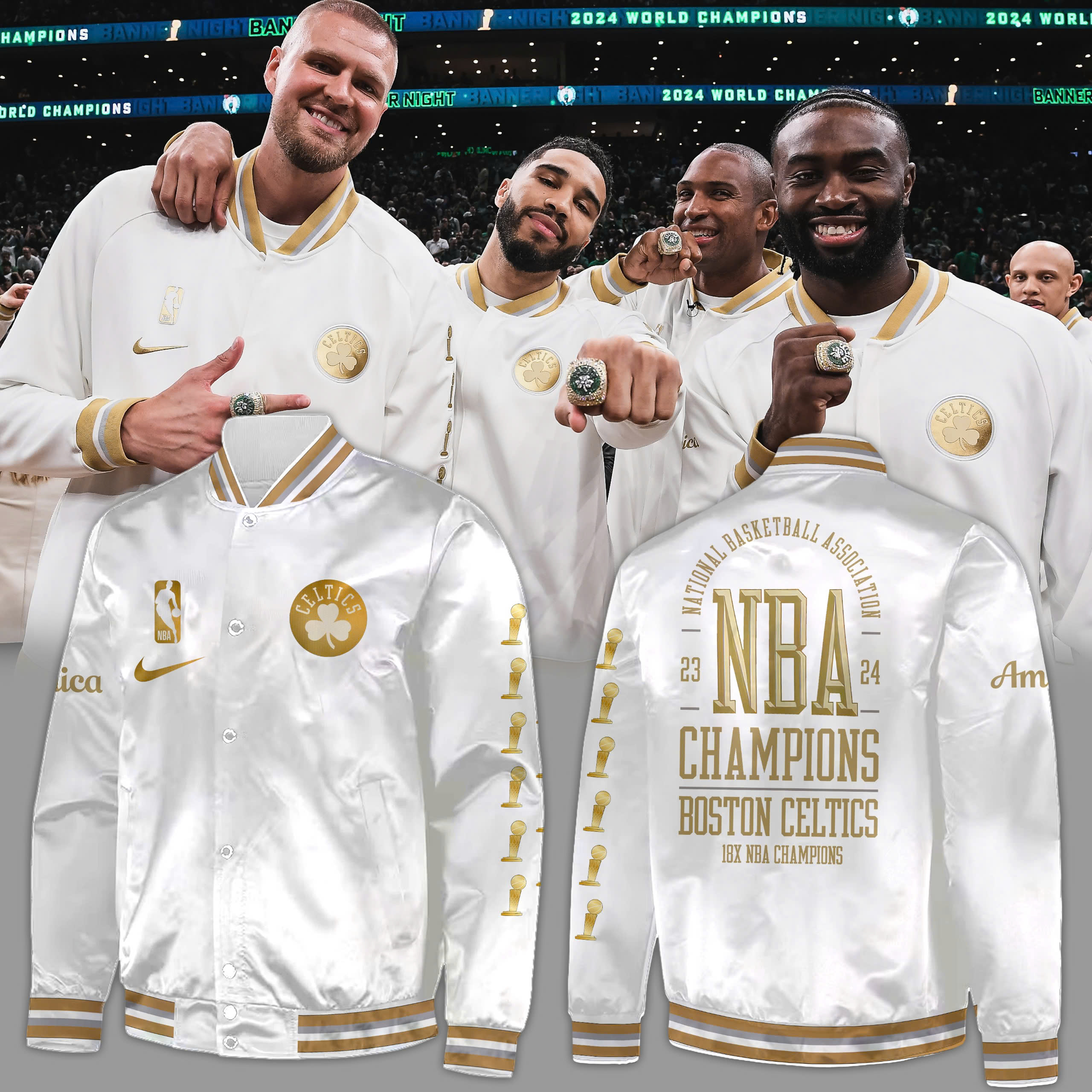 Boston Celtics 18X Champions Jacket