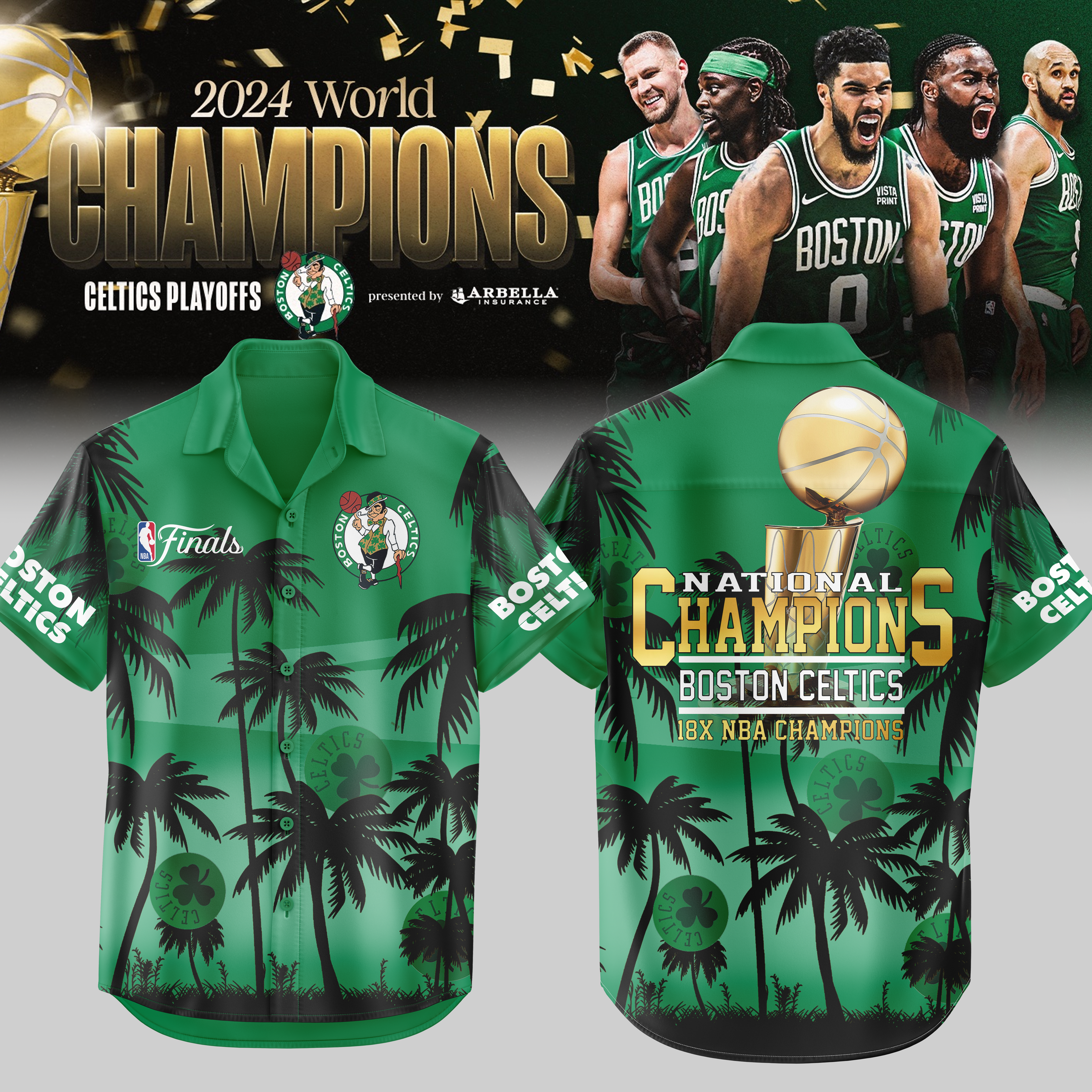 Boston Celtics Finals Champions NBA Hawaiian Shirt - Famjoys Boston Celtics Finals Champions NBA Hawaiian Shirt - Famjoys
