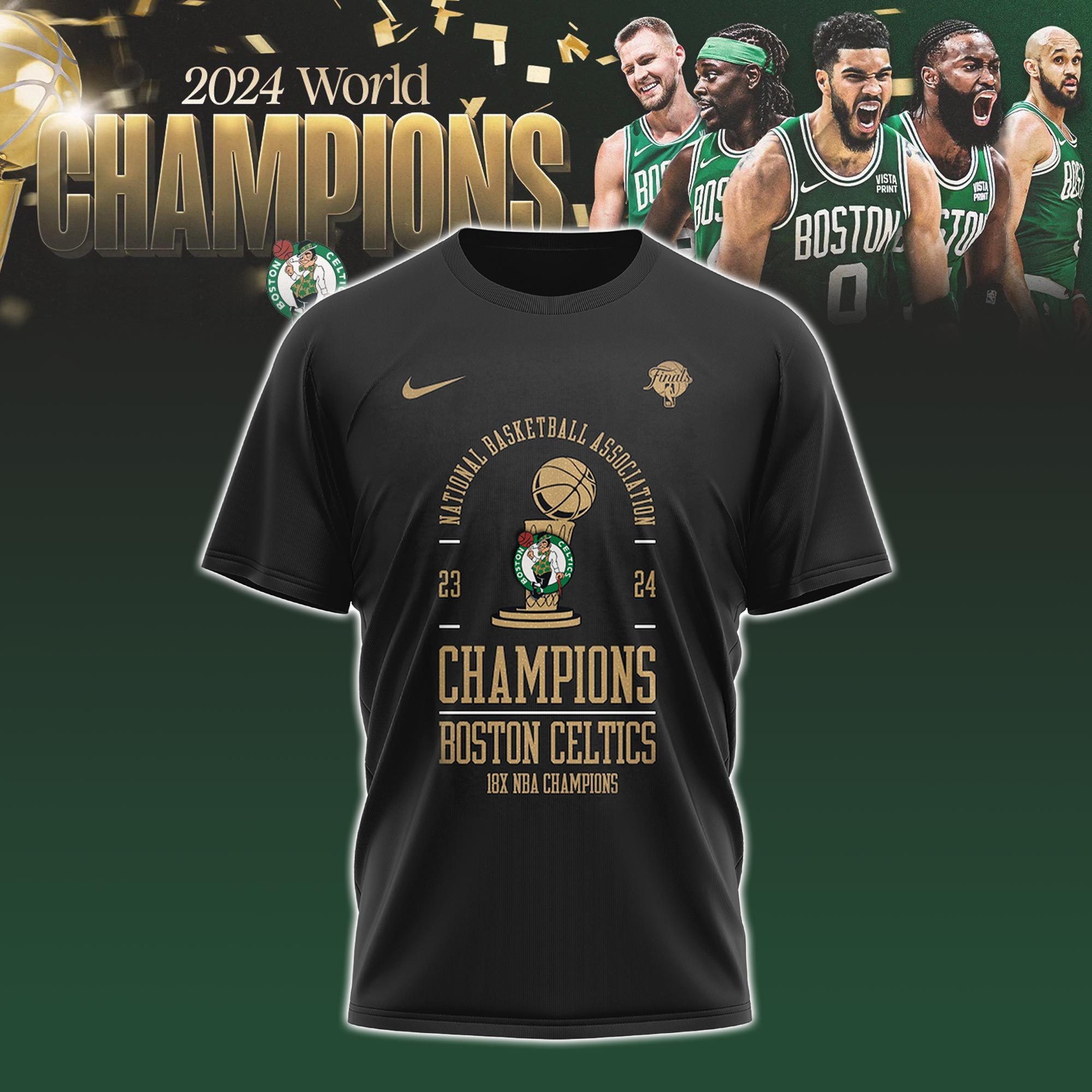 Boston Celtics NBA Champions TShirt - Famjoys Boston Celtics NBA Champions TShirt - Famjoys