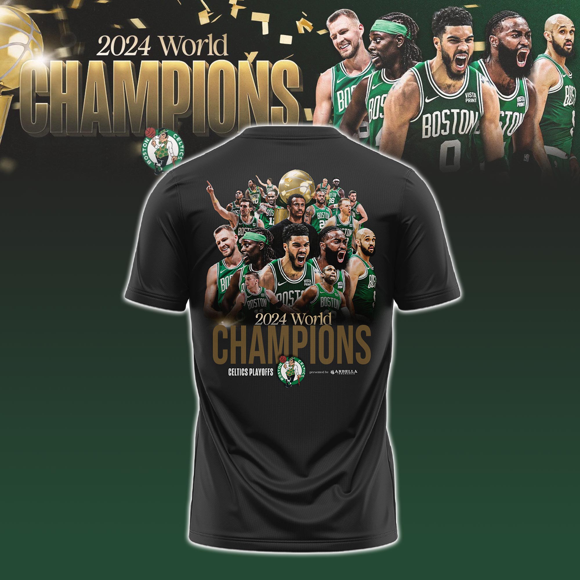 Boston Celtics NBA Champions TShirt - Famjoys Boston Celtics NBA Champions TShirt - Famjoys