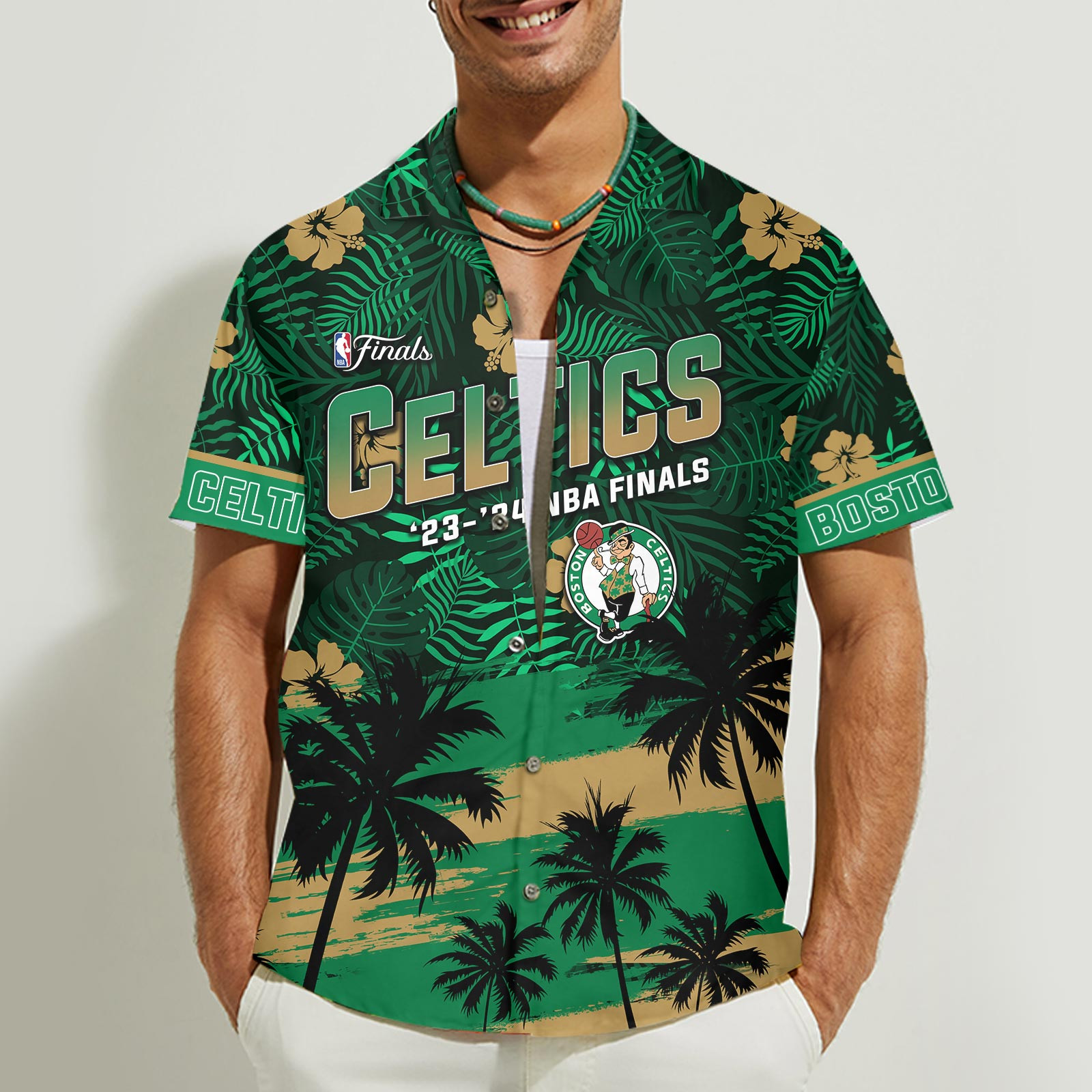 Boston Celtics NBA Final Champions Hawaiian Shirt - Famjoys Boston Celtics NBA Final Champions Hawaiian Shirt - Famjoys