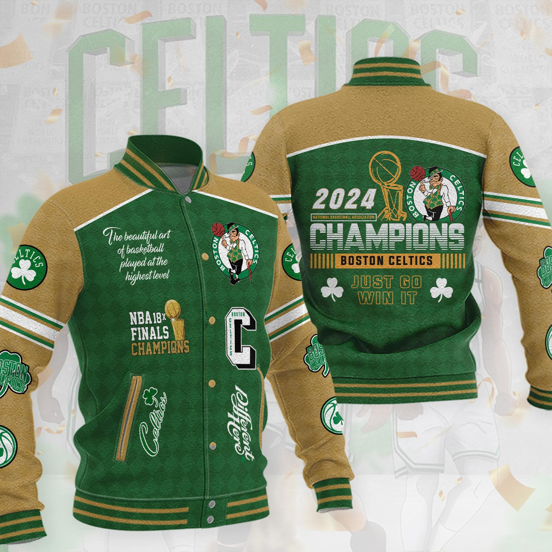 Boston Celtics NBA Final Champions Varsity Jacket - Famjoys Boston Celtics NBA Final Champions Varsity Jacket - Famjoys