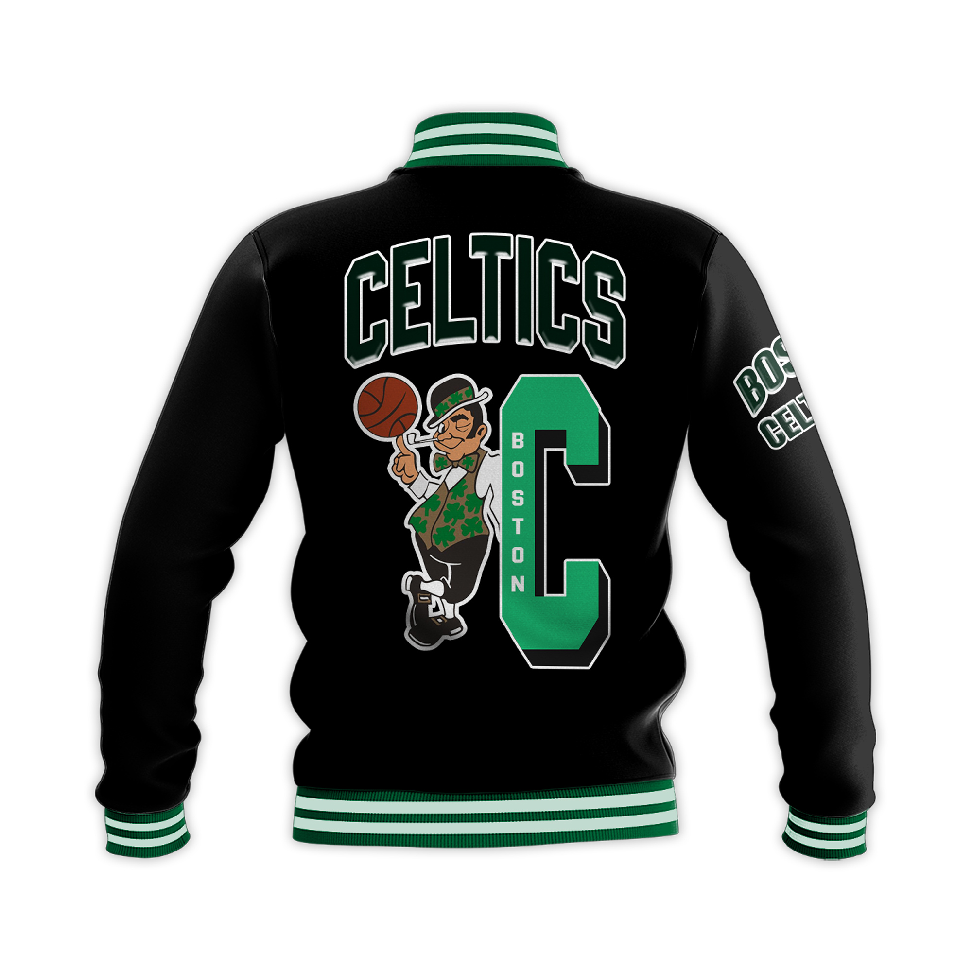 Boston Celtics NBA Premium Baseball Jacket - Famjoys Boston Celtics NBA Premium Baseball Jacket - Famjoys