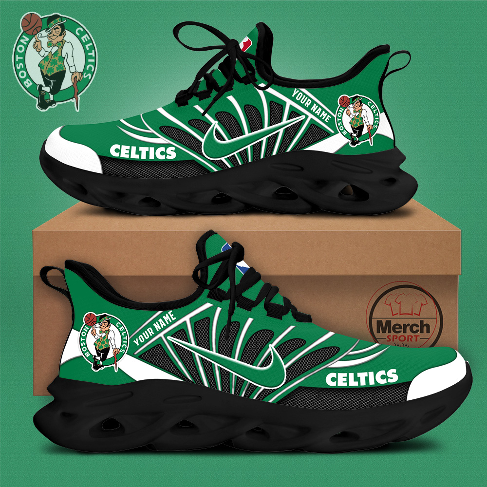Boston Celtics Personalized Max Soul Shoes - Famjoys Boston Celtics Personalized Max Soul Shoes - Famjoys