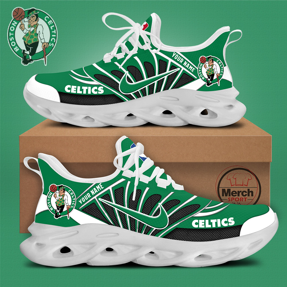 Boston Celtics Personalized Max Soul Shoes - Famjoys Boston Celtics Personalized Max Soul Shoes - Famjoys