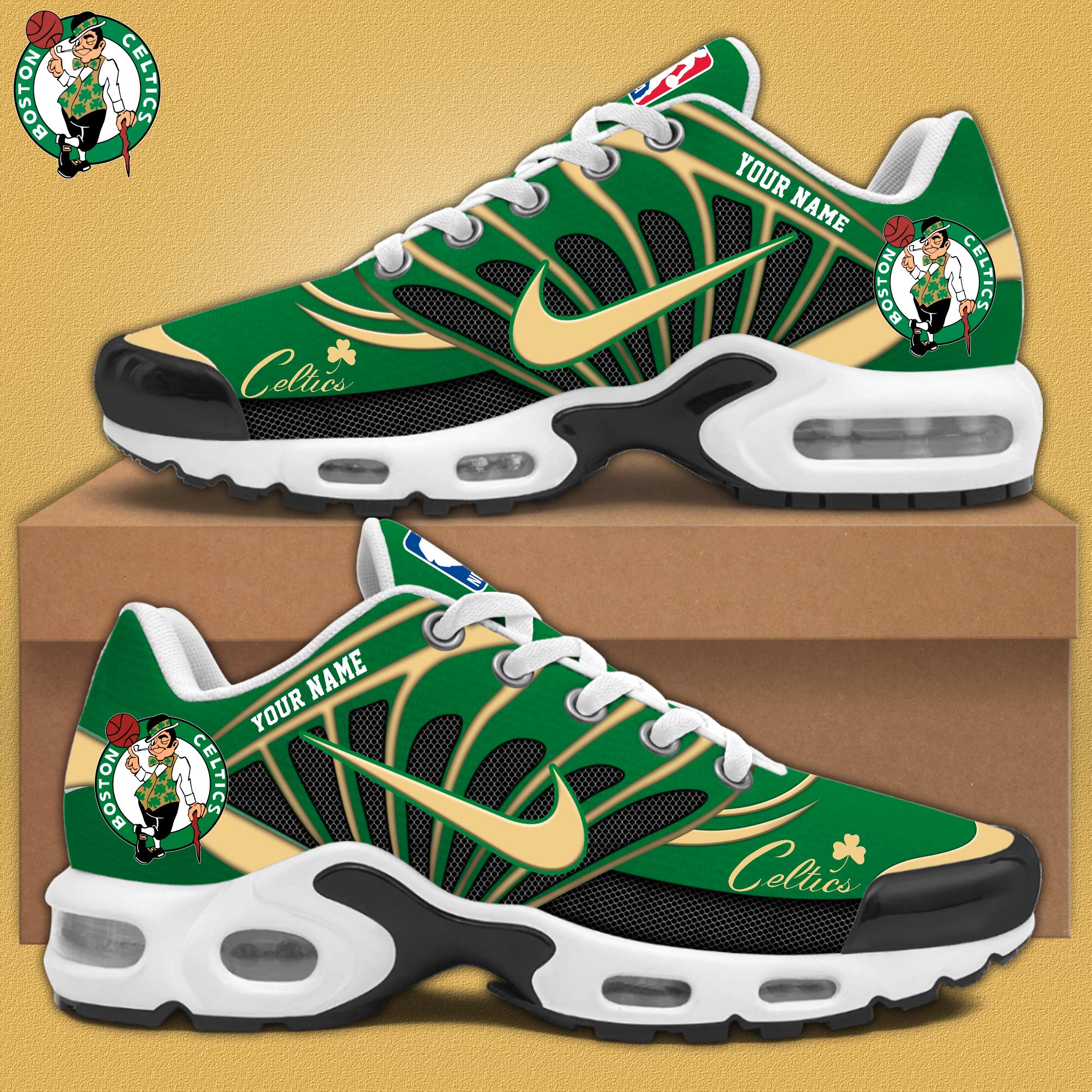 Boston Celtics Personalized Shoes - Famjoys Boston Celtics Personalized Shoes - Famjoys