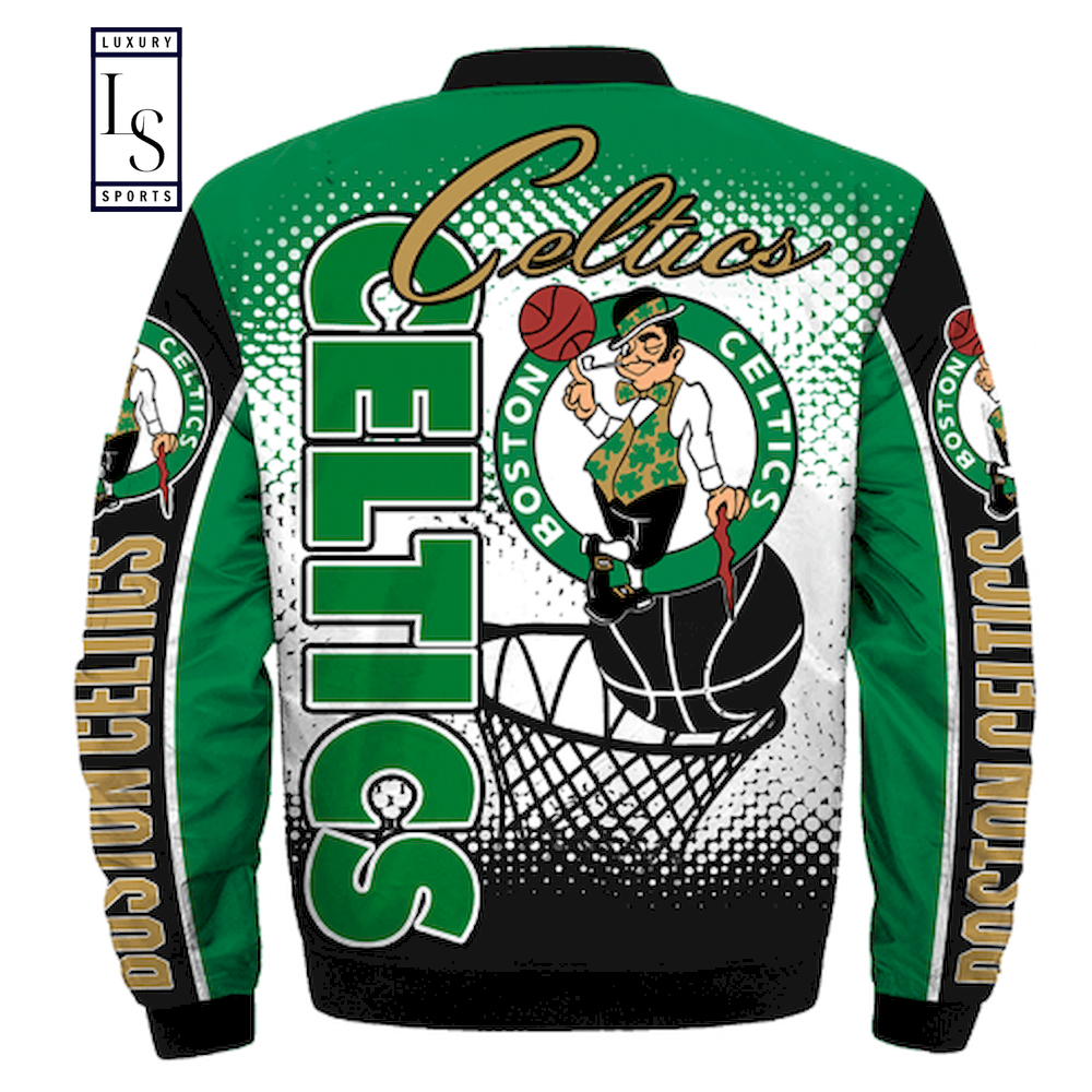 Boston Celtics Score Bomber Jacket - Famjoys Boston Celtics Score Bomber Jacket - Famjoys