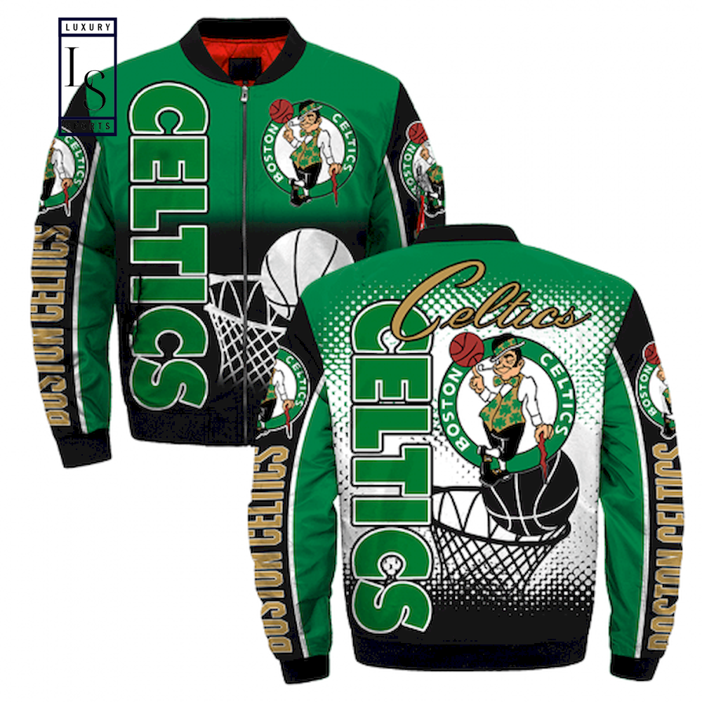 Boston Celtics Score Bomber Jacket - Famjoys Boston Celtics Score Bomber Jacket - Famjoys
