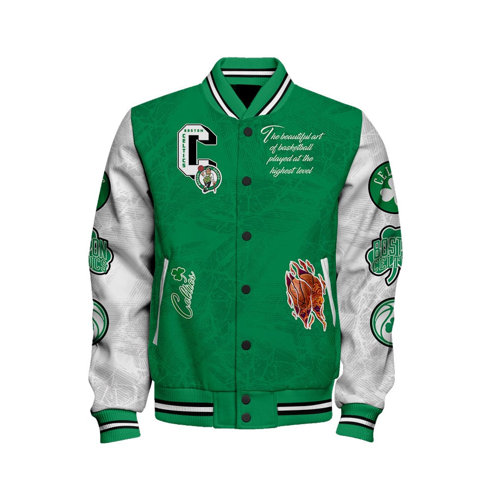 Boston Celtics Varsity Jacket - Famjoys Boston Celtics Varsity Jacket - Famjoys
