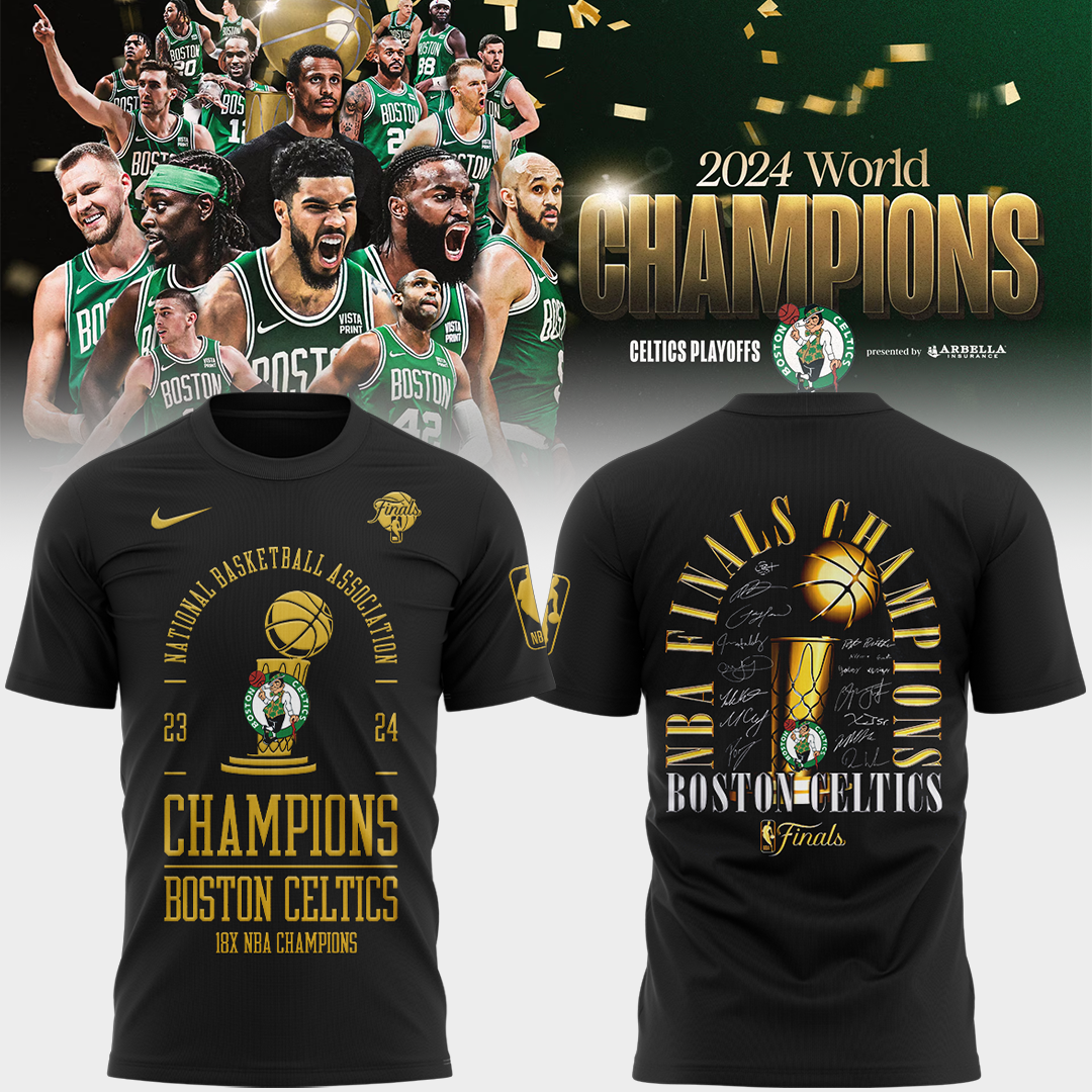 Boston Celtics WORLD CHAMPIONS ðŸÂ†Congratulations 18 Time NBA Finals Tshirt - Famjoys Boston Celtics WORLD CHAMPIONS ðŸÂ†Congratulations 18 Time NBA Finals Tshirt - Famjoys