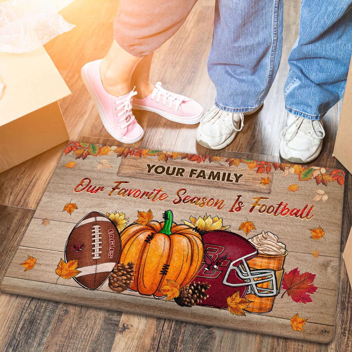 Boston College Eagles Our Favorite Season is Football Doormat - Famjoys Boston College Eagles Our Favorite Season is Football Doormat - Famjoys
