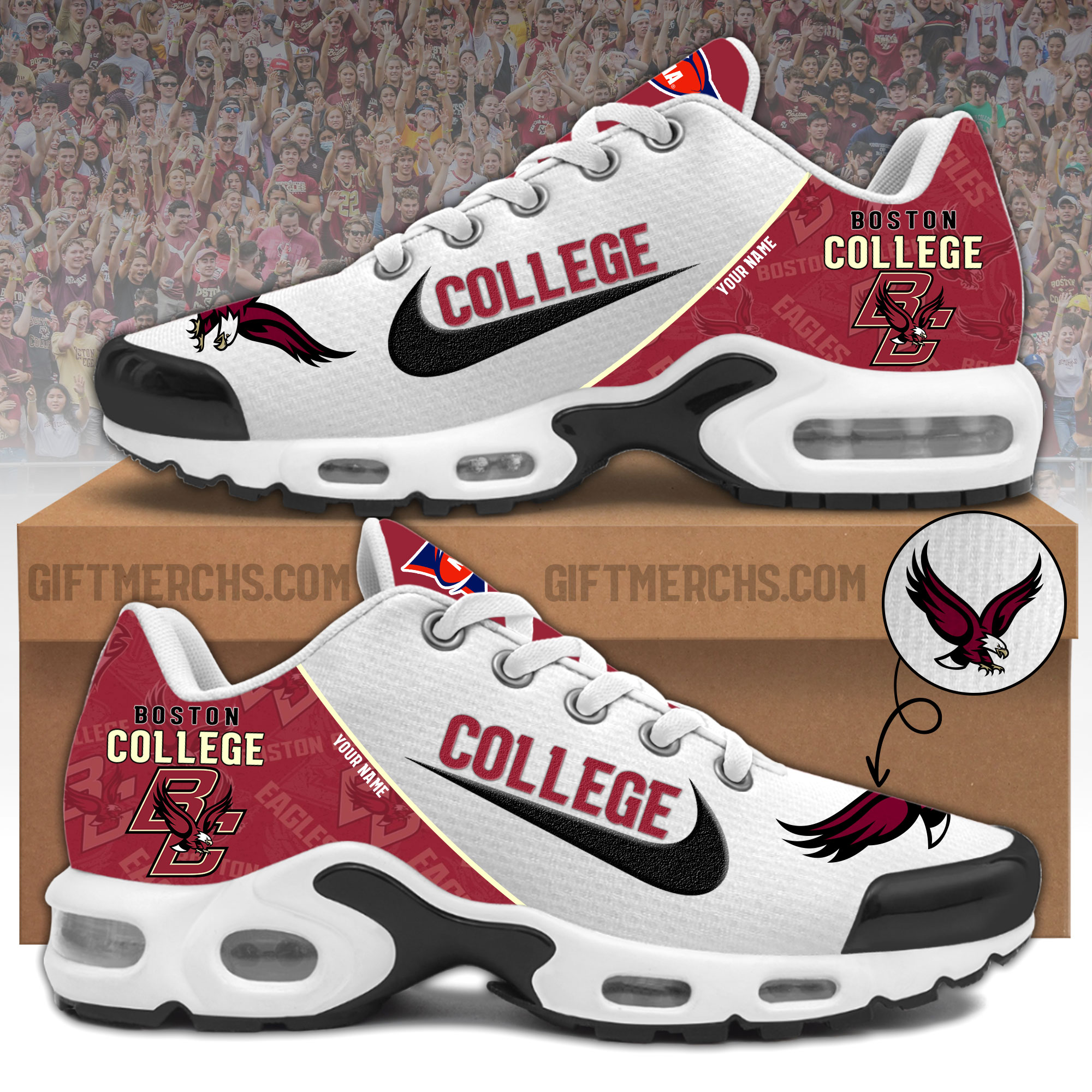 Boston College Personalized Shoes - Famjoys Boston College Personalized Shoes - Famjoys