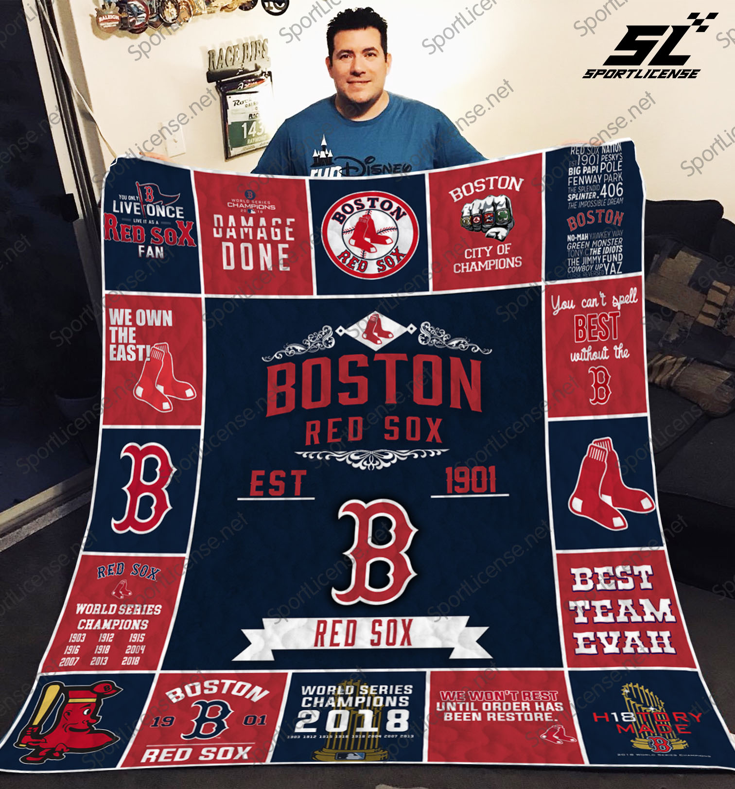 Boston Red Sox 17 Quilt Blanket - Famjoys Boston Red Sox 17 Quilt Blanket - Famjoys