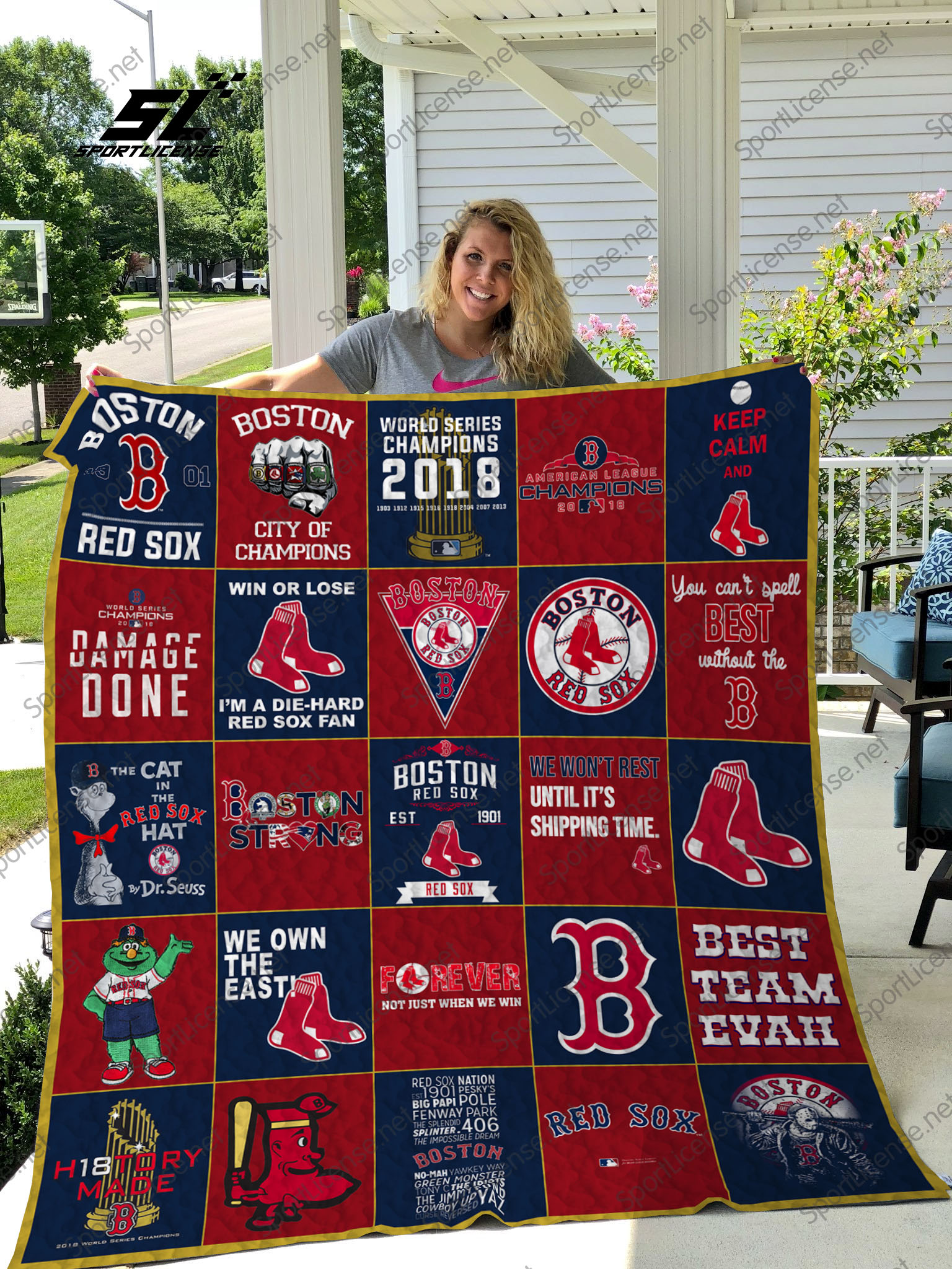 Boston Red Sox 25 Quilt Blanket - Famjoys Boston Red Sox 25 Quilt Blanket - Famjoys