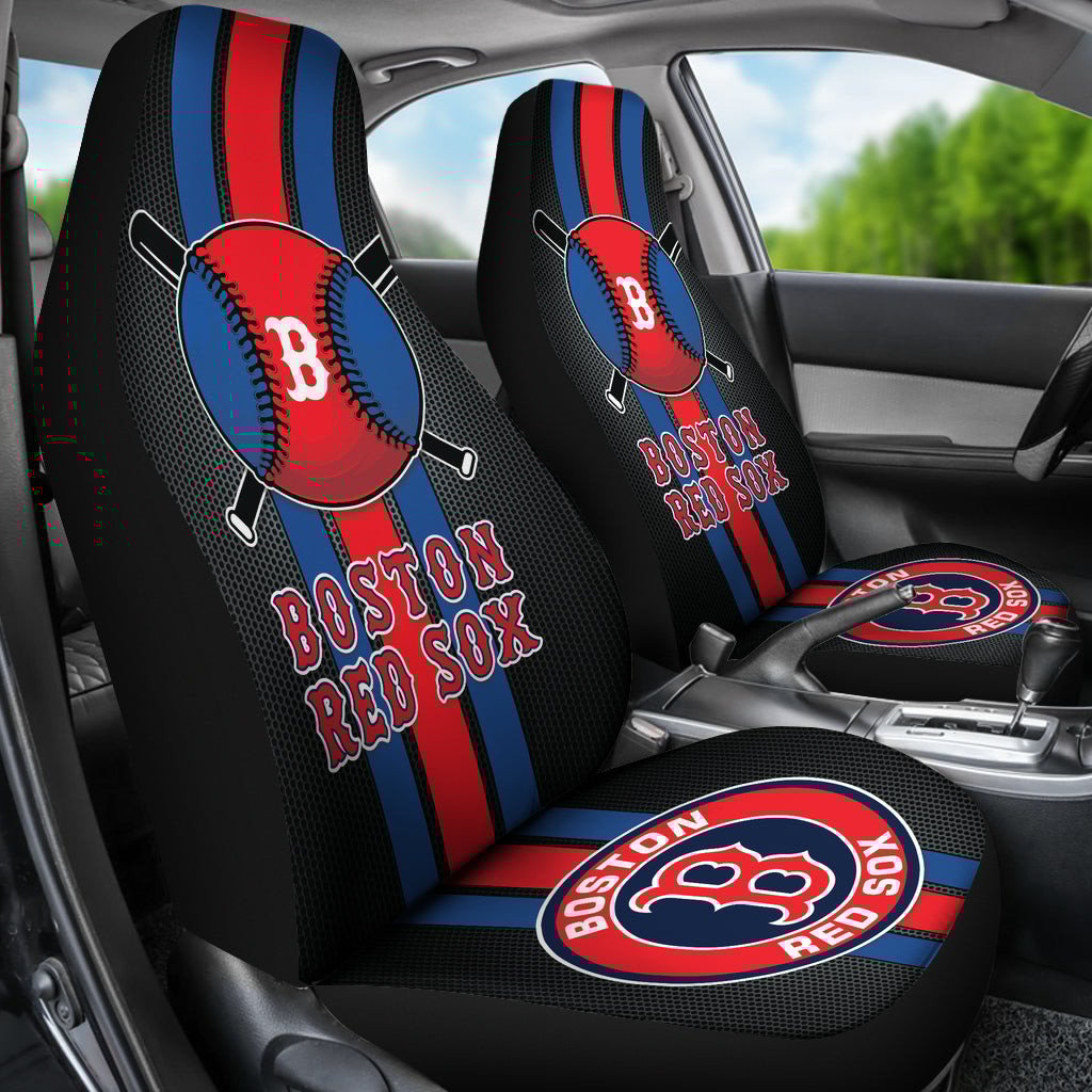 Boston Red Sox Car Seat Covers MBL Baseball Ph220914-04 - Famjoys Boston Red Sox Car Seat Covers MBL Baseball Ph220914-04 - Famjoys