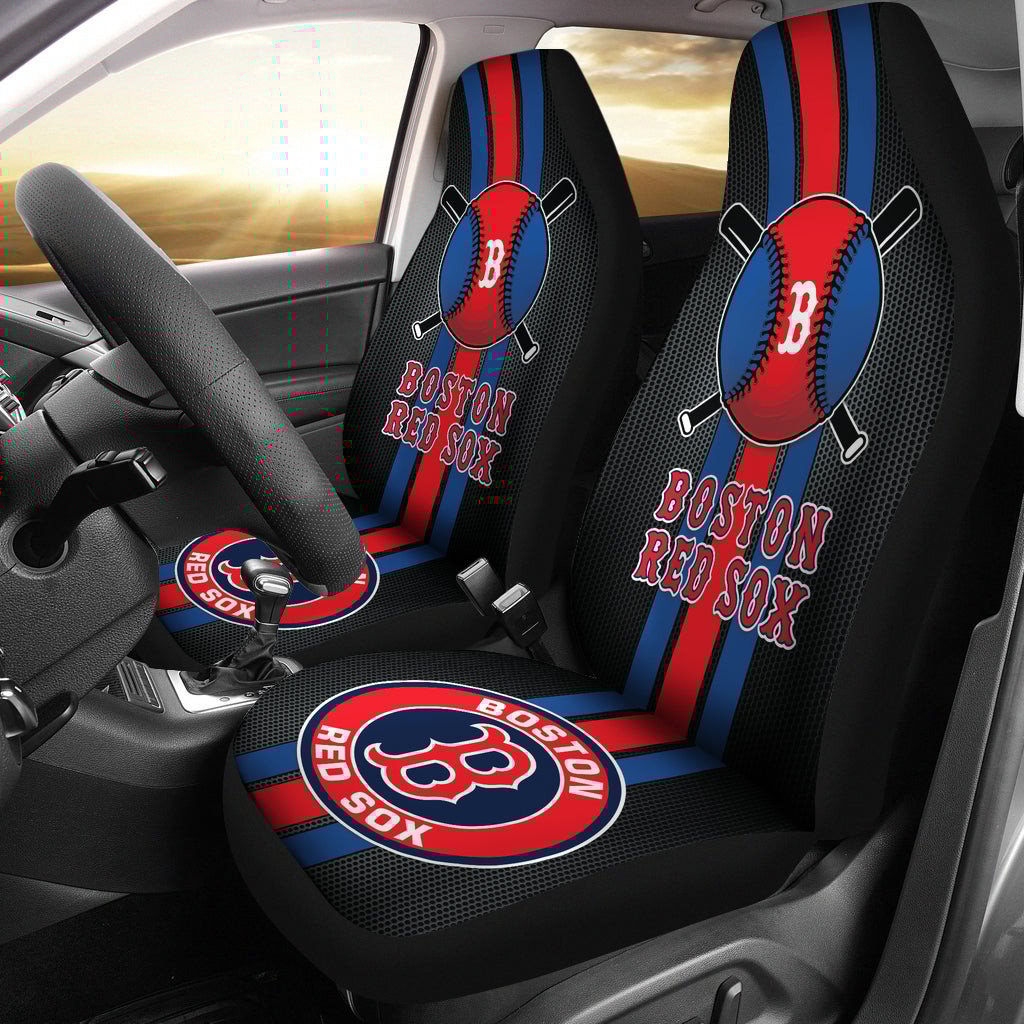Boston Red Sox Car Seat Covers MBL Baseball Ph220914-04 - Famjoys Boston Red Sox Car Seat Covers MBL Baseball Ph220914-04 - Famjoys