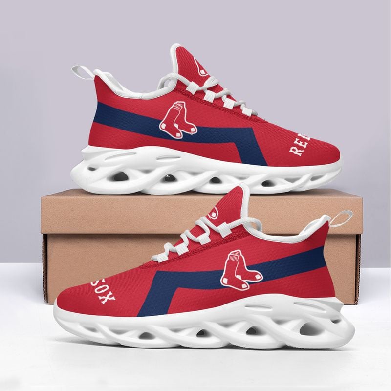 Boston Red Sox Classic Pattern Max Soul Shoes NEW054036 - Famjoys Boston Red Sox Classic Pattern Max Soul Shoes NEW054036 - Famjoys