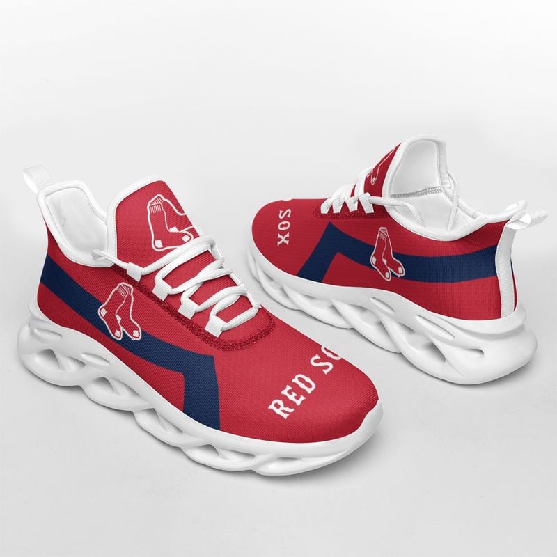 Boston Red Sox Classic Pattern Max Soul Shoes NEW054036 - Famjoys Boston Red Sox Classic Pattern Max Soul Shoes NEW054036 - Famjoys