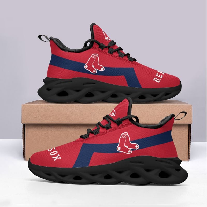Boston Red Sox Classic Pattern Max Soul Shoes NEW054036 - Famjoys Boston Red Sox Classic Pattern Max Soul Shoes NEW054036 - Famjoys