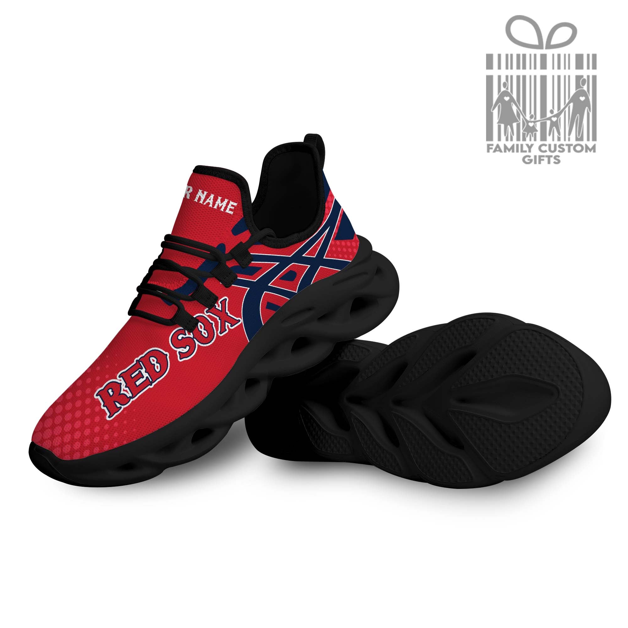 Boston Red Sox Custom Baseball Personalized Max Soul Sneakers Running Sport Shoes for Men Women - Famjoys Boston Red Sox Custom Baseball Personalized Max Soul Sneakers Running Sport Shoes for Men Women - Famjoys