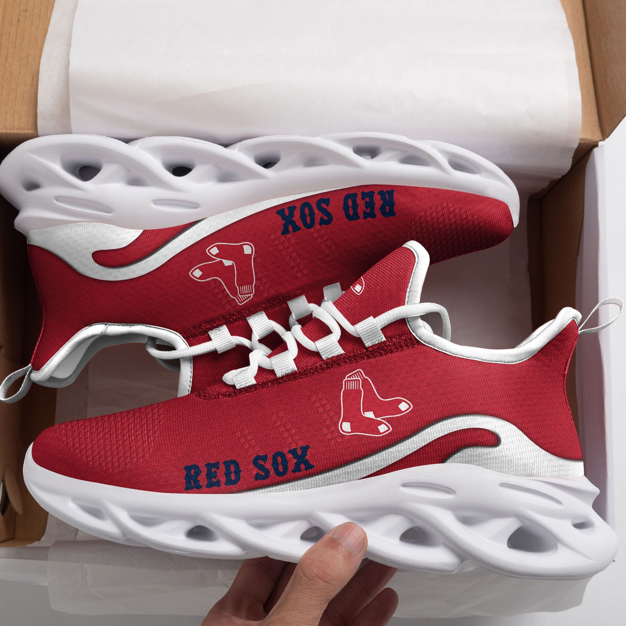 Boston Red Sox   D Printed  Max Soul Clunky Sneaker Shoes