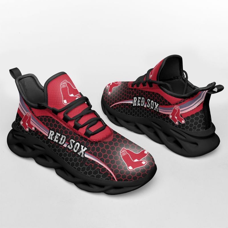 Boston Red Sox Honeycomb Pattern Max Soul Shoes NEW019336 - Famjoys Boston Red Sox Honeycomb Pattern Max Soul Shoes NEW019336 - Famjoys