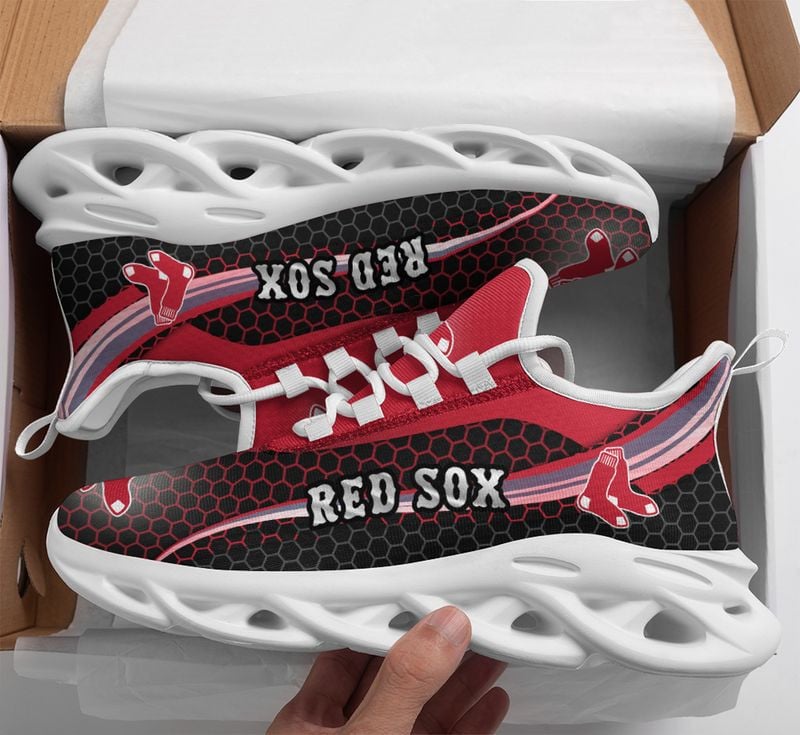 Boston Red Sox Honeycomb Pattern Max Soul Shoes NEW019336 - Famjoys Boston Red Sox Honeycomb Pattern Max Soul Shoes NEW019336 - Famjoys