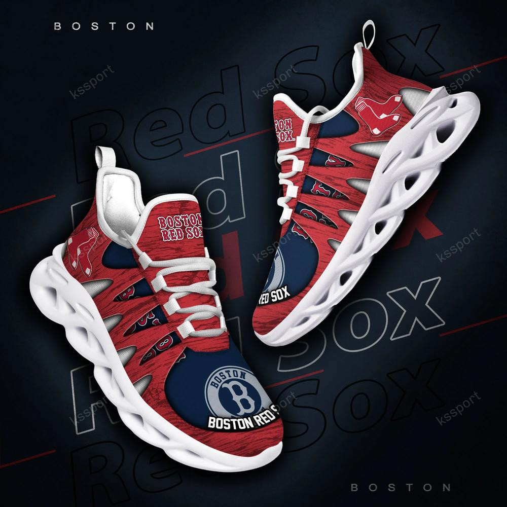 Boston Red Sox Max Soul Shoes, Running Sneakers - Famjoys Boston Red Sox Max Soul Shoes, Running Sneakers - Famjoys