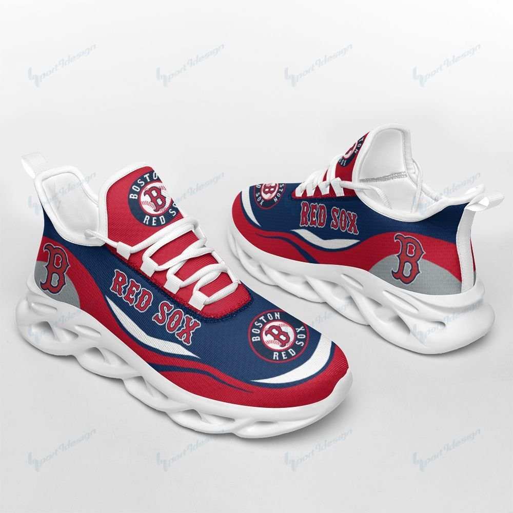 Boston Red Sox Max Soul YZ Running Sneakers 74 - Famjoys Boston Red Sox Max Soul YZ Running Sneakers 74 - Famjoys