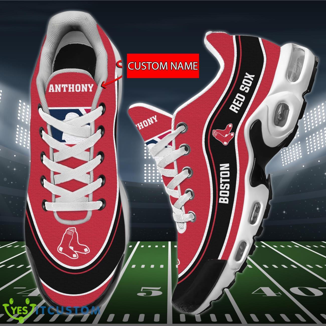 Boston Red Sox MLB Personalized Name Air Cushion Sports Shoes Sneaker KLTNS220205 - Famjoys Boston Red Sox MLB Personalized Name Air Cushion Sports Shoes Sneaker KLTNS220205 - Famjoys
