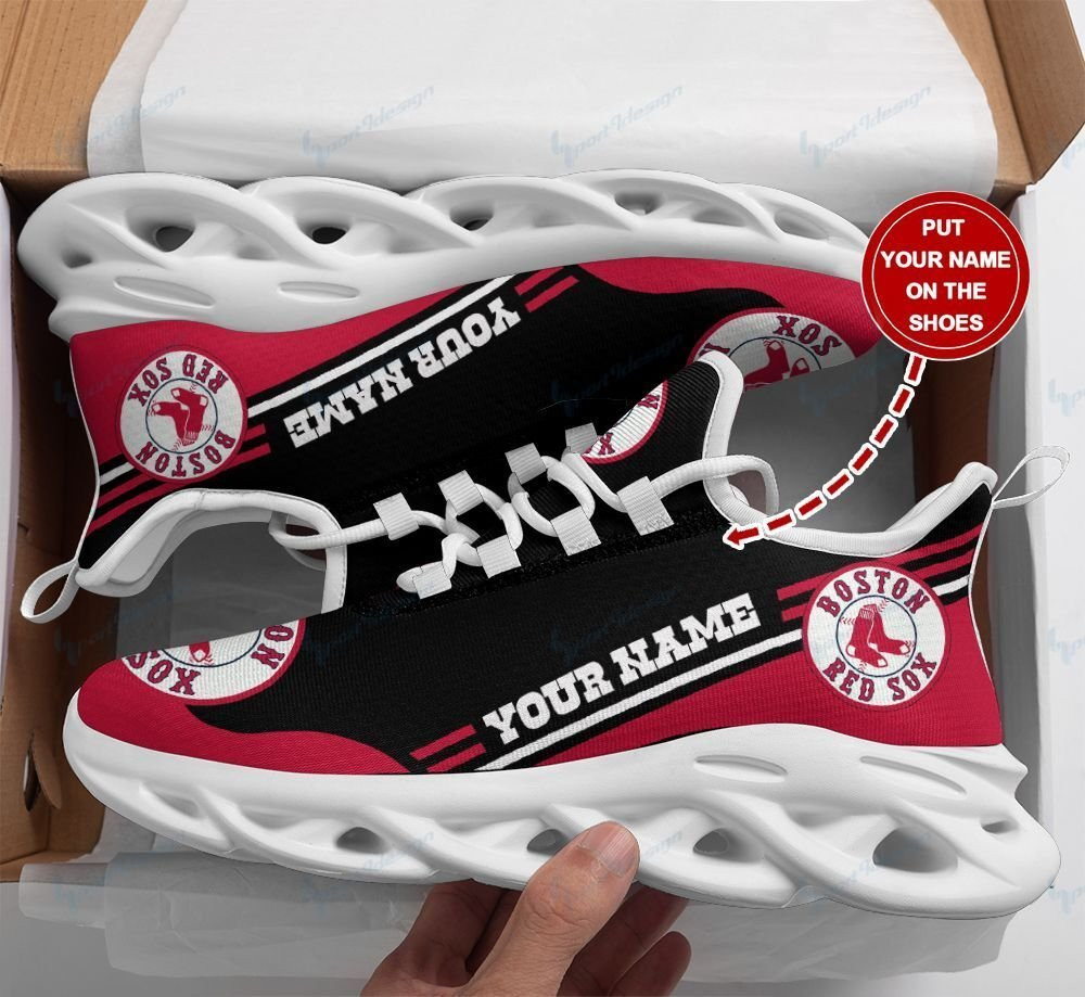 Boston Red Sox Personalized Max Soul YZ Running Sneakers 110 - Famjoys Boston Red Sox Personalized Max Soul YZ Running Sneakers 110 - Famjoys