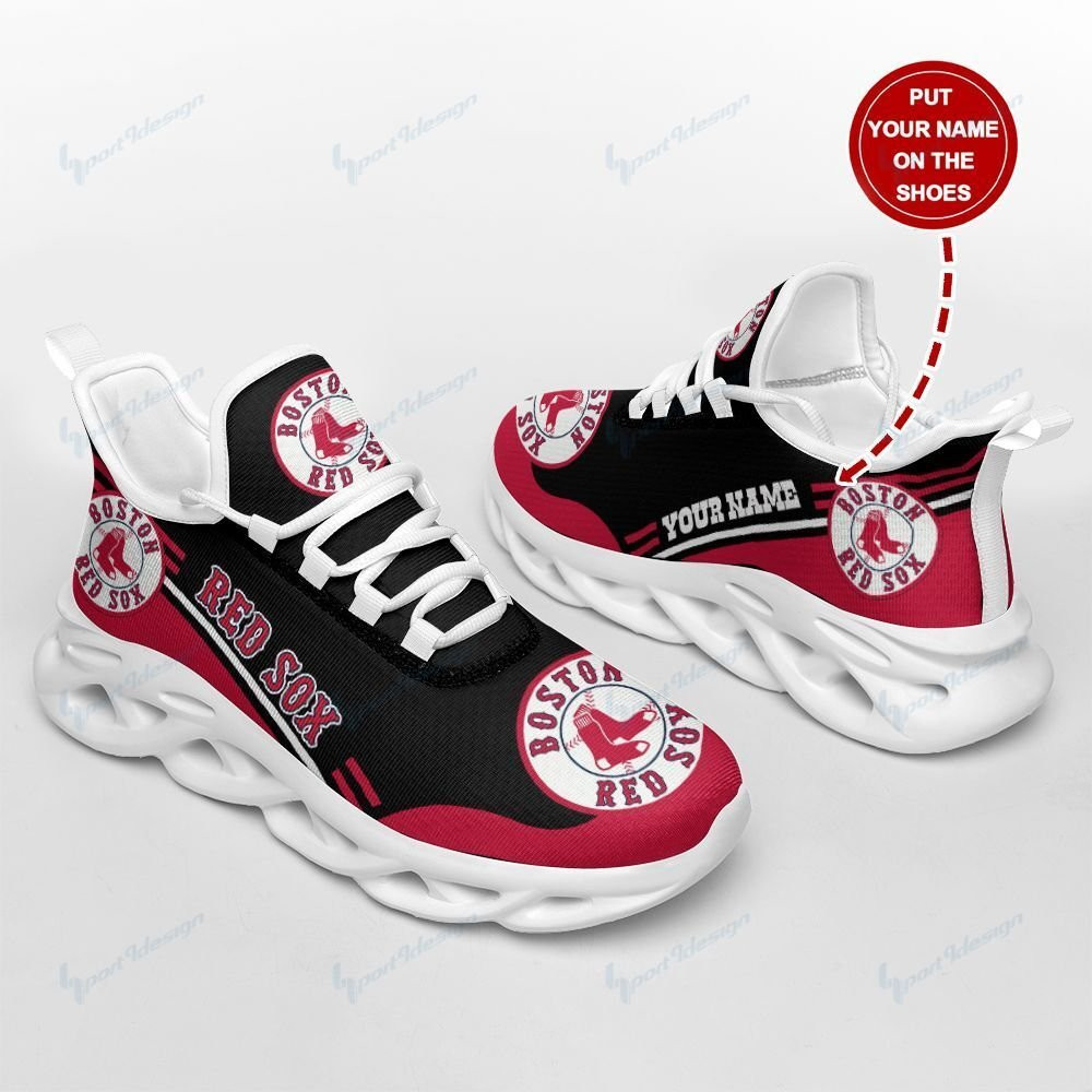 Boston Red Sox Personalized Max Soul YZ Running Sneakers 110 - Famjoys Boston Red Sox Personalized Max Soul YZ Running Sneakers 110 - Famjoys