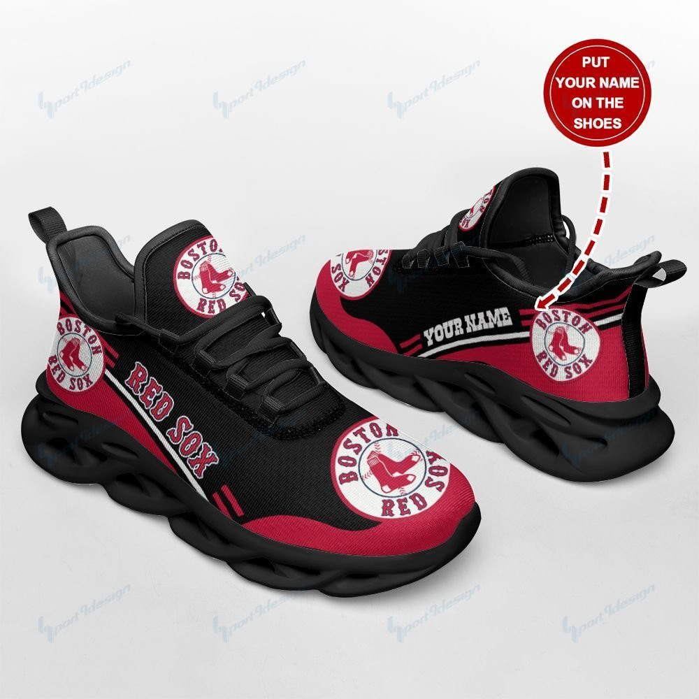 Boston Red Sox Personalized Max Soul YZ Running Sneakers 110 - Famjoys Boston Red Sox Personalized Max Soul YZ Running Sneakers 110 - Famjoys