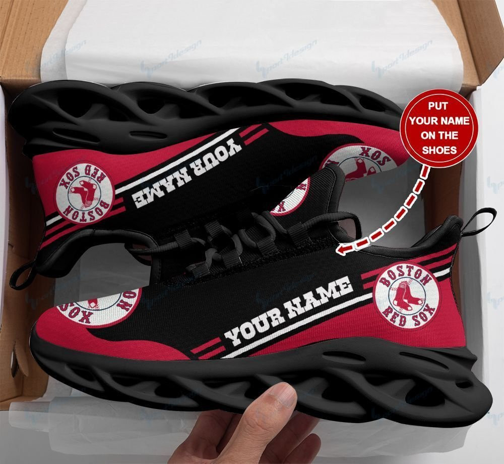 Boston Red Sox Personalized Max Soul YZ Running Sneakers 110 - Famjoys Boston Red Sox Personalized Max Soul YZ Running Sneakers 110 - Famjoys