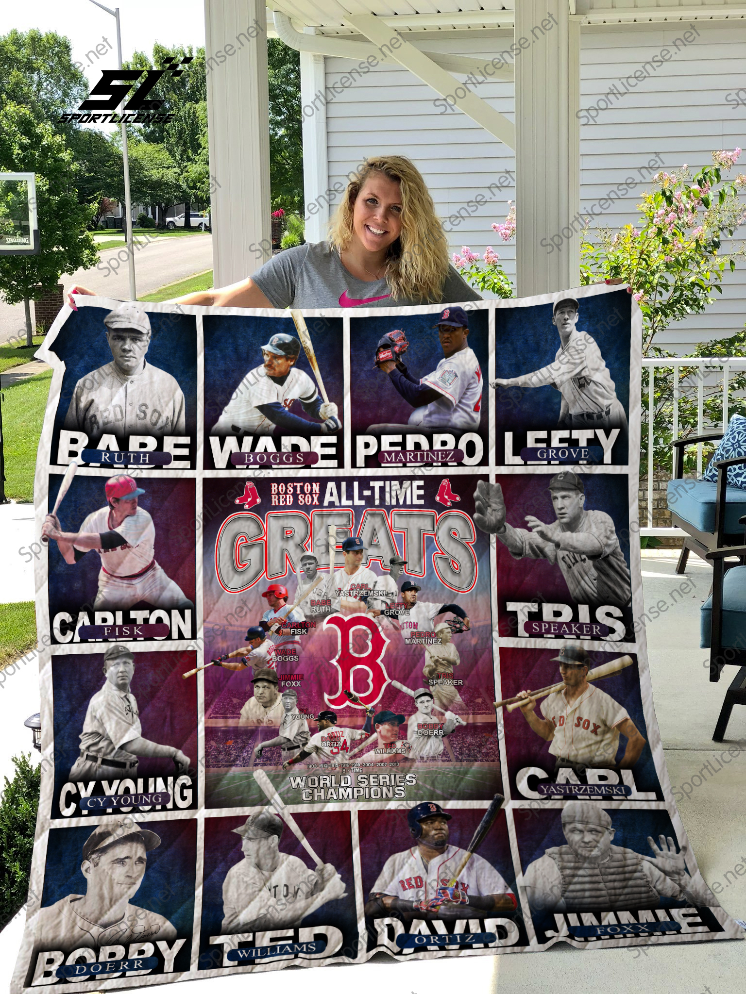 Boston Red Sox Quilt Blanket - Famjoys Boston Red Sox Quilt Blanket - Famjoys