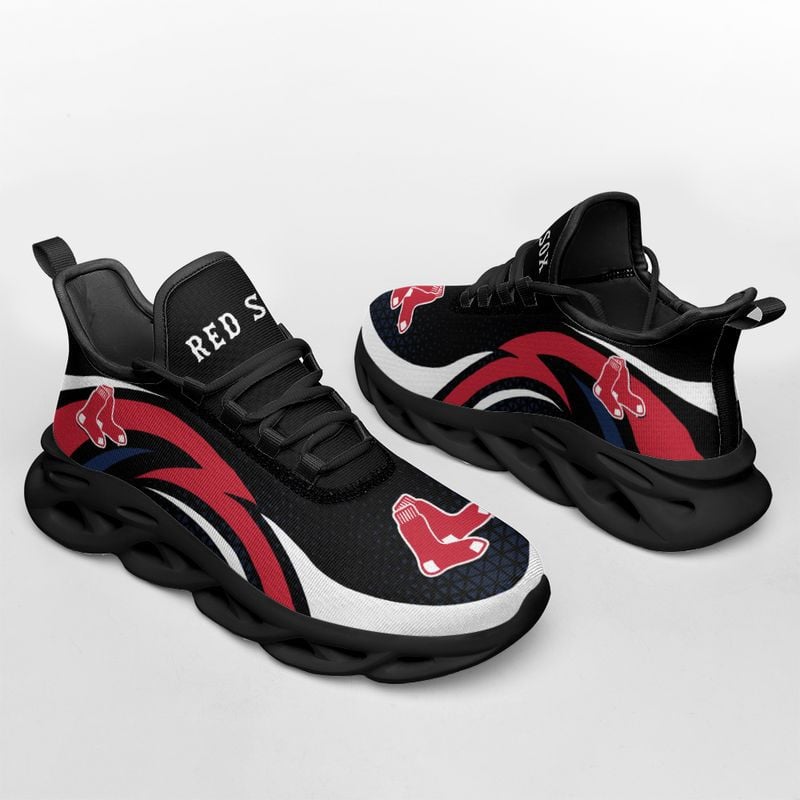 Boston Red Sox Triangle Abstract Pattern Max Soul Shoes NEW054536 - Famjoys Boston Red Sox Triangle Abstract Pattern Max Soul Shoes NEW054536 - Famjoys
